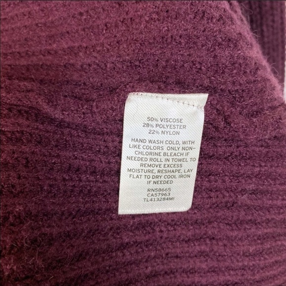 NWT Leith Dolman Sleeve Long Cardigan Burgundy XS - Picture 9 of 9